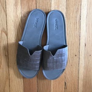 Vince taupe slides